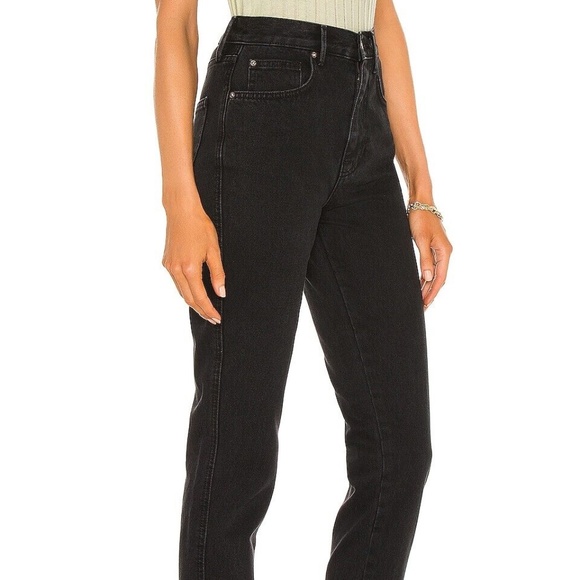 Free people We the free stove pipe High Waist BLACK DENIM Jeans - Picture 3 of 5